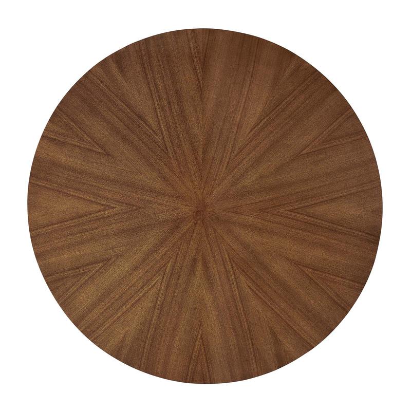 Modway Crossroads 47" Round Wood Dining Table in Walnut