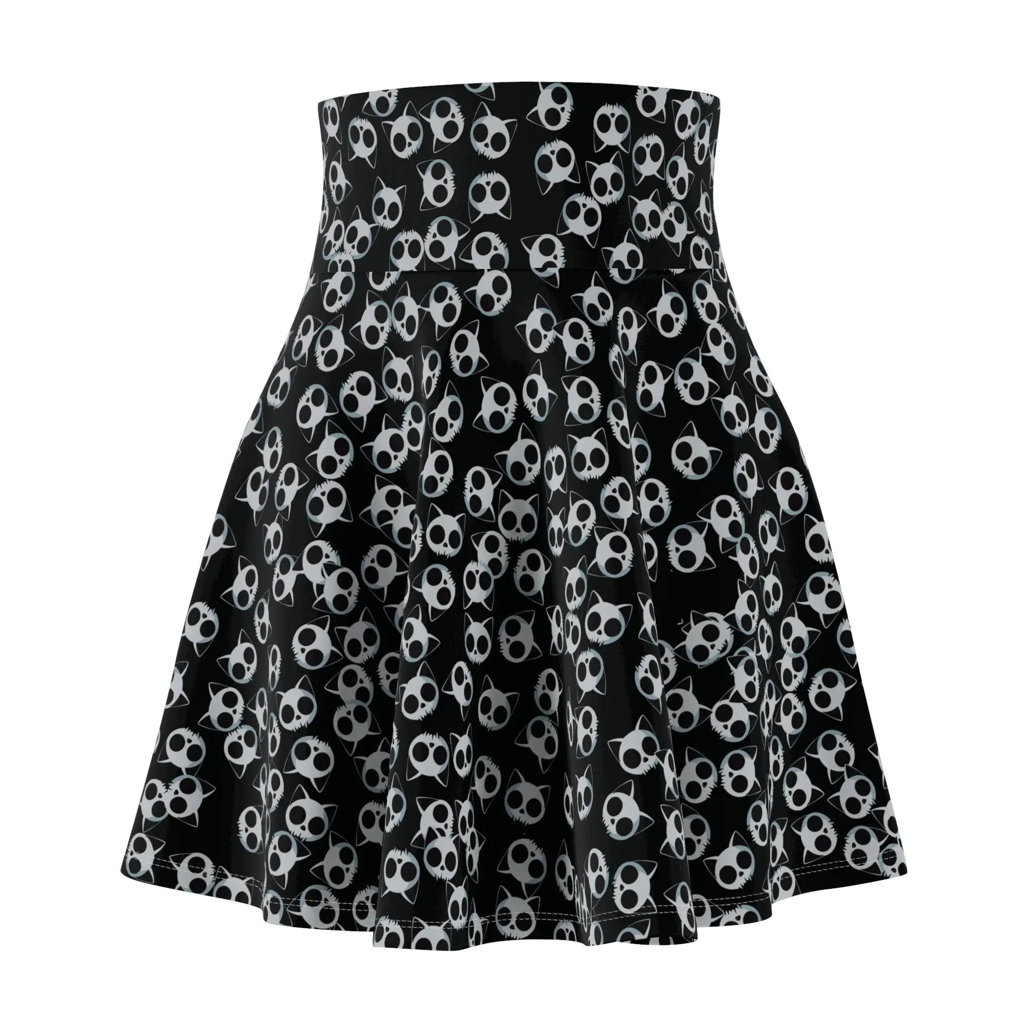 Cat Skull Skater Skirt