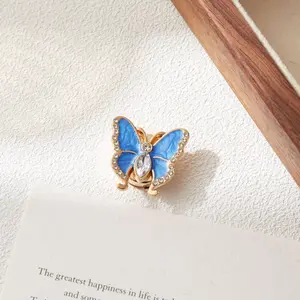 Set of 2 Butterfly Button Covers Rhinestone Crystal Accessories for Men's Tuxedo & Women's Blouse | Easy Wardrobe Upgrade & Styling Hack