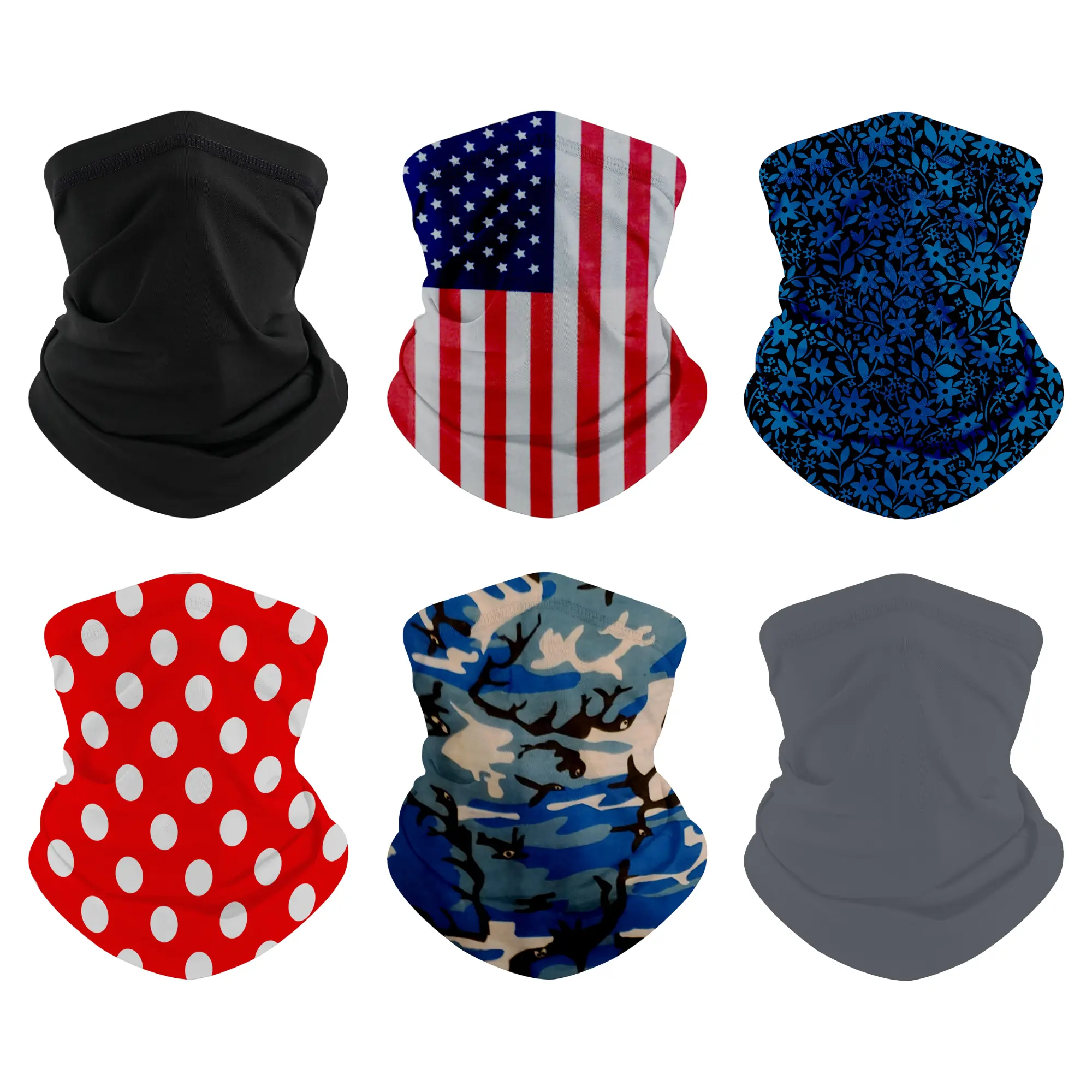 ARMORAY Original Bandana Neck Gaiter, UPF 50 Washable Reusable Face Cover & Headband for Outdoor Sports