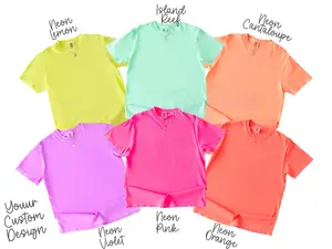 Blank Comfort Colors Shirts, %100 cotton Neon T-shirts