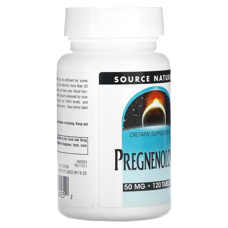 Source Naturals Pregnenolone, 50 mg, 120 Tablets