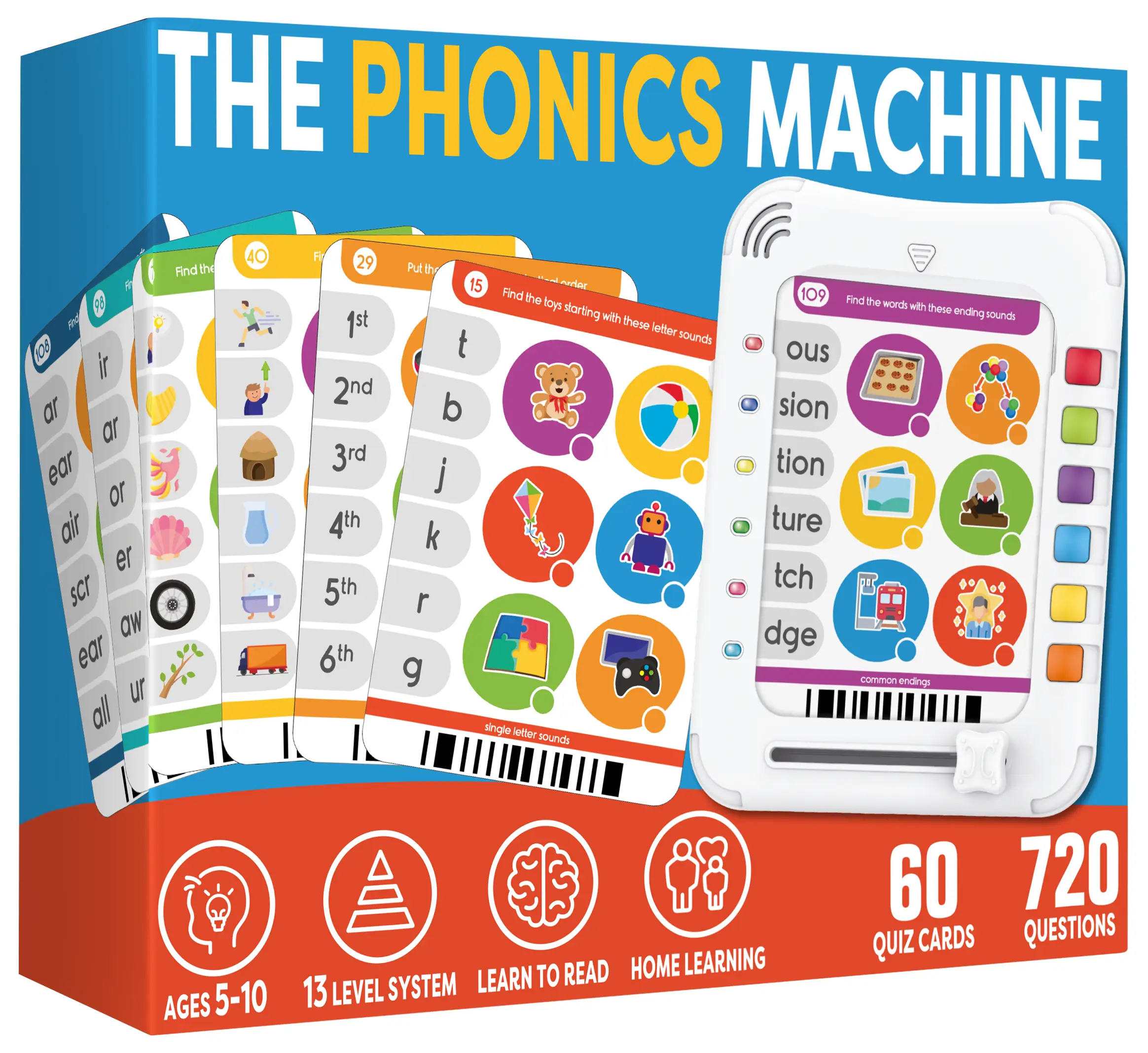 Phonics Learning Pad - Electronic Learn to Read Game for Kids Ages 5-11