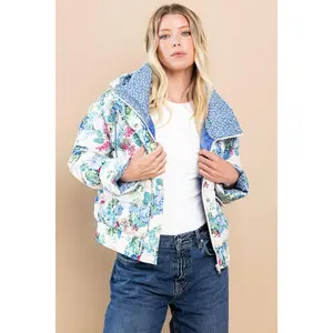 Georgette Floral Puffer Jacket