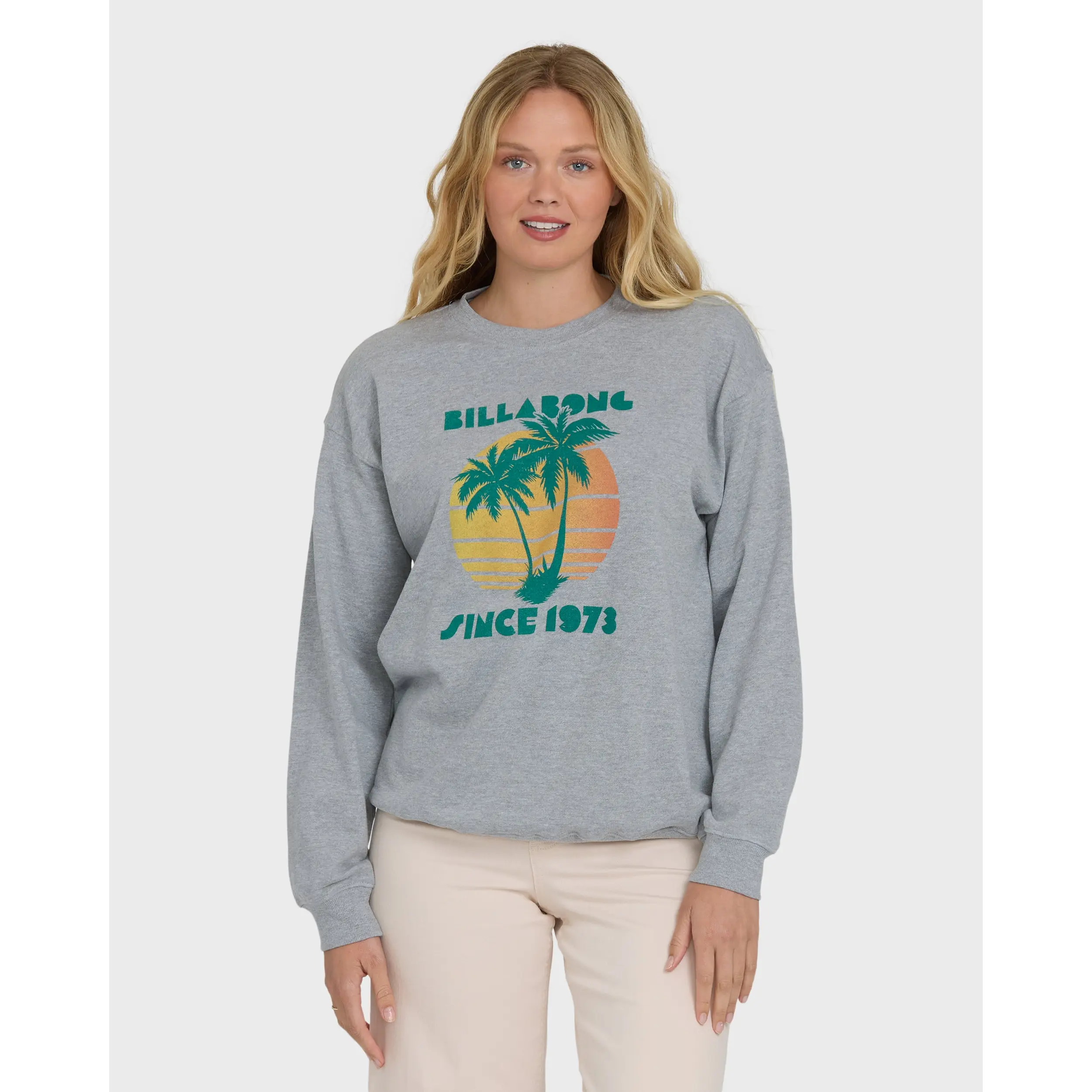 BILLABONG Women's My Fave Beach Crewneck Sweatshirt, Relaxed Fit Graphic Print, Beach Layering