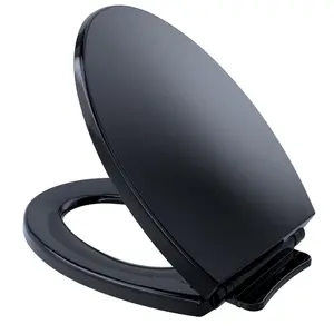 Toto SS114 No.51 SoftClose Non Slamming, Slow Close Elongated Toilet Seat & Lid, Ebony