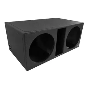 Elite Audio EBOX-BLVD15SPL Dual 15” Subwoofer Enclosure - Rugged Polyurethane Bed Liner Finish, 35Hz Tuned Mega Port, 1” MDF Heavy-Duty Construction, Pro-Tuned Ports, High-Current Terminals for SPL Bass & Premium Sound Quality