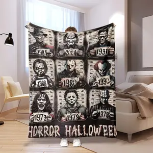 “Twelve Killers” Printed Polyester Throw Blanket – Soft & Lightweight Cozy Blanket for Bed, Couch, Office, Travel & Outdoor Use – Stylish and Functional Gift for All Seasons