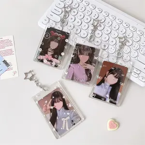 Acrylic Clear Card Holder, 1 Count Photo Protective Cover, K-pop Idol Photo Card Holder, Star Chaser Card Holder, ID Card Holder, Badge Holder, Office Stationery & Supplies