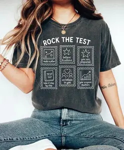 Teacher State Testing Shirt, School Counselor & Teacher Testing Day Graphic Tee, Educational Staff Apparel for Men, for Women V