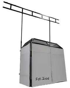DJ Booth Tabletop With 8FT Lighting Truss Stand Package by FAT TOAD | Foldable Panel Portable Stage Platform Facade White Scrim Cover | Video Light Projector Display Workstation For Sound System Event