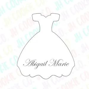 Abigail Marie Wedding Dress Cookie Cutter