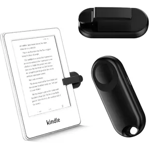 RF Remote Control Page Turner for Kindle Paperwhite Accessories Ipad Reading Kobo Surface Comics/Novels  Tablets Android Taking Photos Camera Video Recording Remote Triggers(Dark Black)