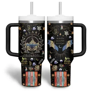 Velaris City Of Starlight bookish 40oz Tumbler, ACOTAR Tumbler, The night Court Tumbler, Dark Academia drinkware