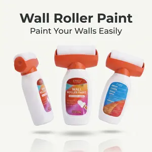 White Built-in Reservoir Wall Painting Tool Kit, No-Brush No-Tray DIY Home Improvement Roller