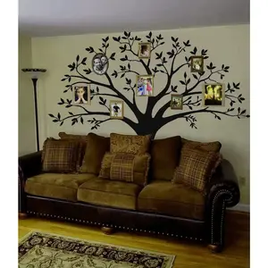 Giant Family Photo Tree Wall Decal Mural Art Vinyl Wall Stickers Living Room  Room Decor (Black)