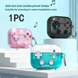 Creative Game Console Headphone Protection Case Headset Suitable for Apple AirPods Pro 3rd Generation, Release Button 4th Generation Console Stand, Locking Clip, Bluetooth Headphone Shell