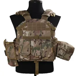 Men's Lightweight Adjustable Modular Multi-Camo Tactical Vest - Military Uniform, Special Forces Combat Gear