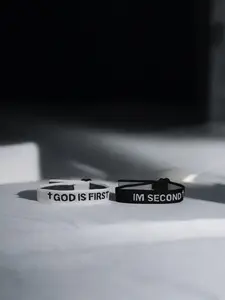 2 Pack- GOD IS FIRST BRACELET, WOVEN (Set of 2 Bracelets)