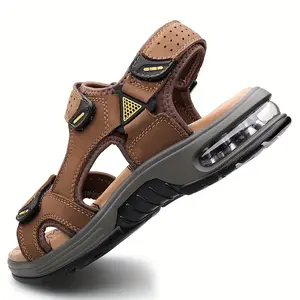 UOSO Men's Vintage Open Toe Breathable Sandals, Comfy Non Slip Casual Durable Beach Water Shoes For Men's Outdoor Activities