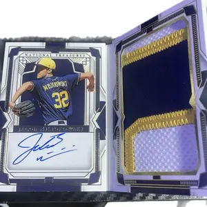 Jacob Misiorowski National Treasure 25/35 Patch Auto RC Baseball Card with Gold Trim and Autographed Jersey Patch