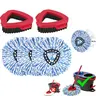 3-Pack Spin Mop Heads & 1 Scrub Brush Set - Fits 2-Tank RinseClean System, Replaceable Mop Refills, Durable Machine Washable Microfiber (Lasts ~1 Year), Dirt-Absorbent Home Cleaning Supplies
