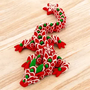 Christmas Cookie Dragon Ornament, Snowflake Animal Figurine, Bedroom Desk Decor, Garden Office Decoration, Unique Gift for Fantasy Lovers