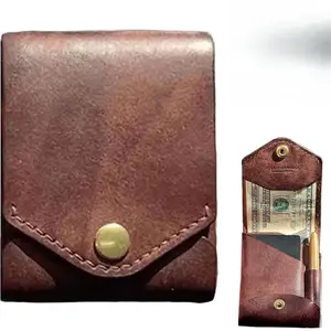 [Journey Canvas]Multifunctional Compact Wallet,  Leather Wallet for Men, Small Slim Thin Compact Credit Card Fully Functional Wallet (1count wallet  1count pen )