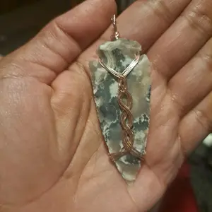 arrowhead wirewrap spiral design