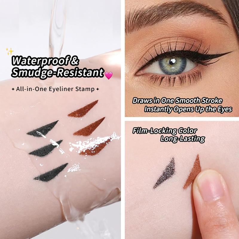 Foldable Eyeliner Stamp Gel Eyeliner Pencil Set SmudgeProof Waterproof Eye Liner for Beginners Christmas Gift MultiPurpose Makeup Tool US Flawless Lid Lipliner