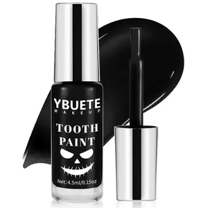 YBUETE Professional Halloween Black Tooth Paint, Temporary Black Tooth Paint，Decayed Rotten Cruddy Missing Teeth Makeup, Perfect for Cosplay, Halloween Makeup, Theater, Costume Party