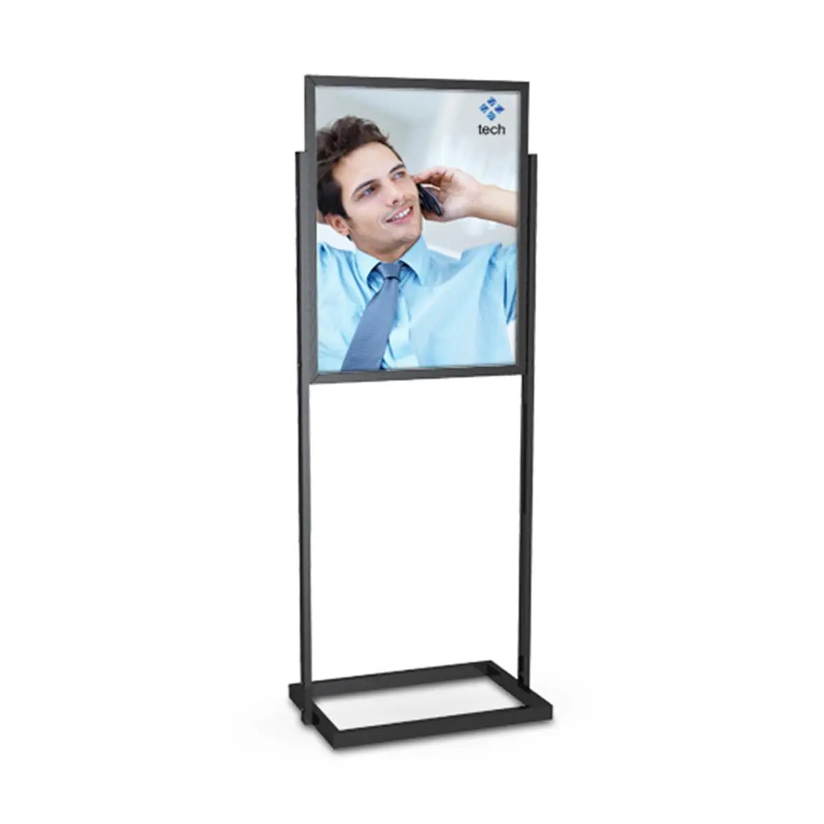 212 MAIN Silver Poster Sign Holder by Testrite Visual Products - Durable Aluminum Frame, Classic Rectangular Photo Display, Wall Mount/Tabletop Home Decor Accessory, Easy Insertion & Installation for All Ages