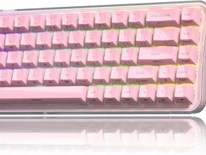 Womier Q61 PRO Wireless Keyboard with RGB Backlighting, 65% Mechanical Gaming Keyboard, Hot-Swappable Creamy Keyboard for PC