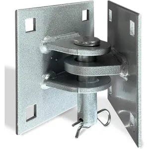 Heavy Duty T Style Floating Dock Hinge Female Corner Connector Hinge with Backer Plate Dock Hardware Brackets Dock Parts