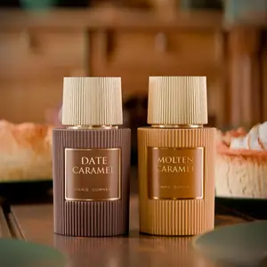 Set Date Caramel & Molten Caramel 100ml 3.38 Fl Oz - Unisex Perfumes by Paris Corner Perfumes Gourmand Fragrance Edp Scents