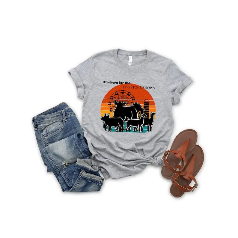 Livestock Shows Tshirt, Farm Animal Tee, County Fair Shirt, Agriculture Lover Gift, Stock Show Apparel