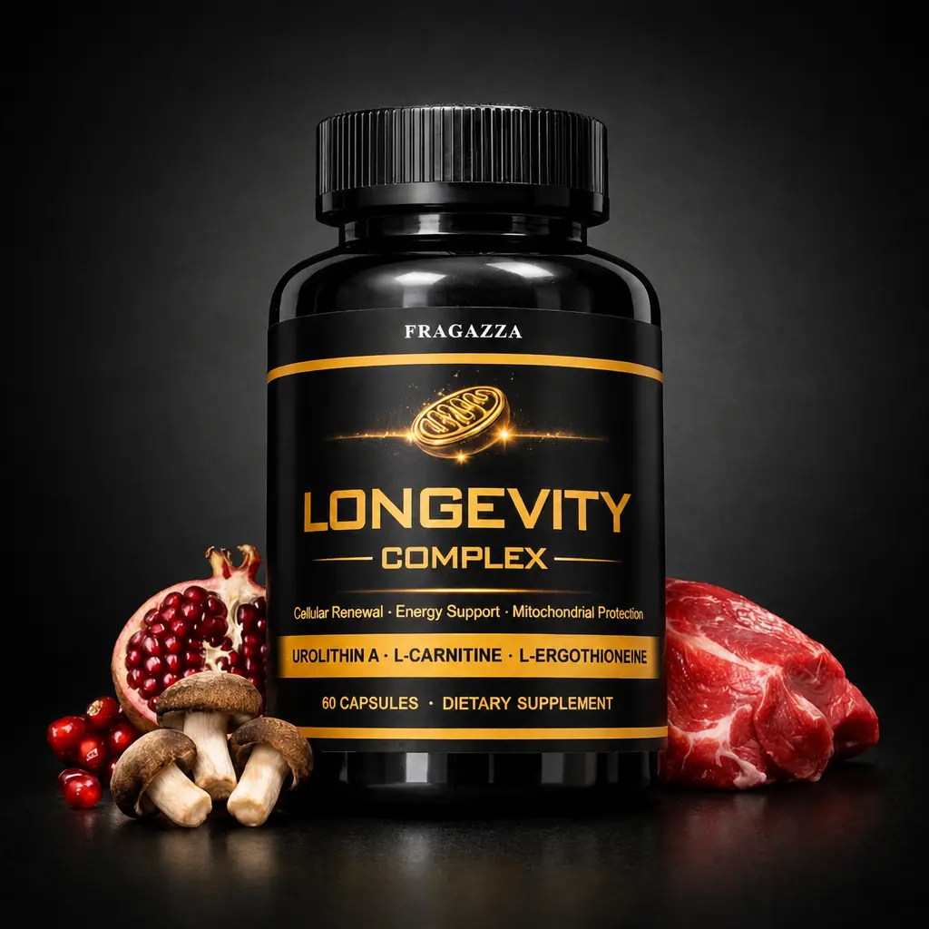 Fragazza Longevity Complex Advanced Cellular Renewal Urolithin A Dietary Supplement for Adults 40+ 60 Capsules