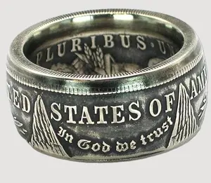 Coin Ring, 1921 Morgan Dollar, Ring size 10-3/8, 90% Silver