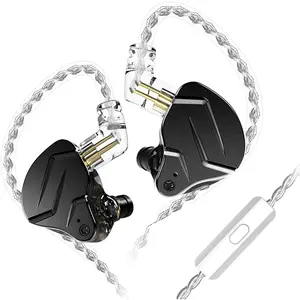 KZ ZSN PRO X in Ear Earphone 1BA 1DD HiFi Bass Earbuds Headphone, Noise Cancelling Headset Metal IEM with Removable C Pin  (Black with Microphone)......