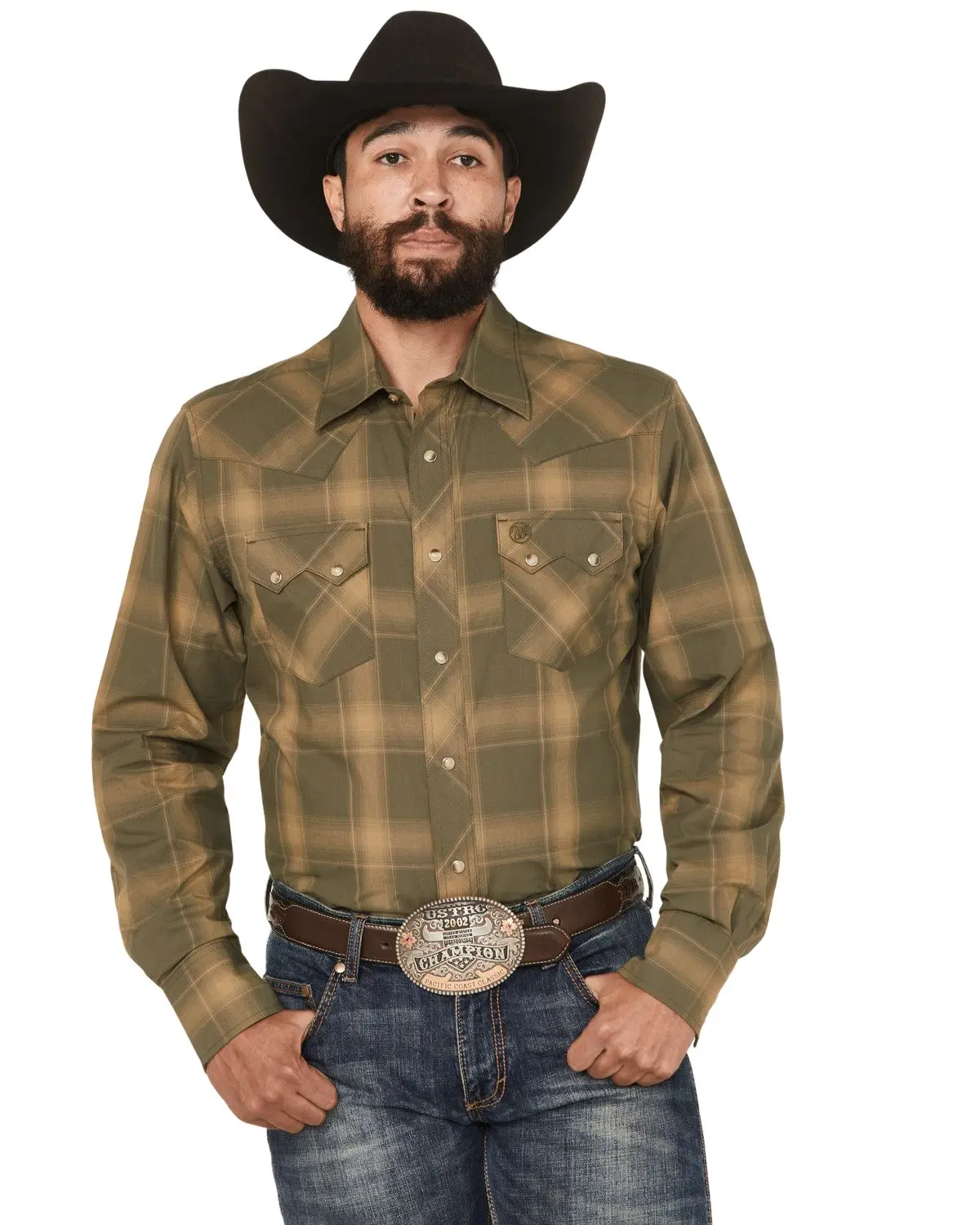 Wrangler Men's Retro Men'S Plaid Print Long Sleeve Snap Western Shirt - 112369543