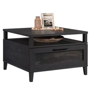 Sauder Tiffin Line Coffee Table - Stylish Minimalist Design with Spacious Top & Open Storage for Decor & Drinks - Perfect for Living Room Functional & Aesthetic