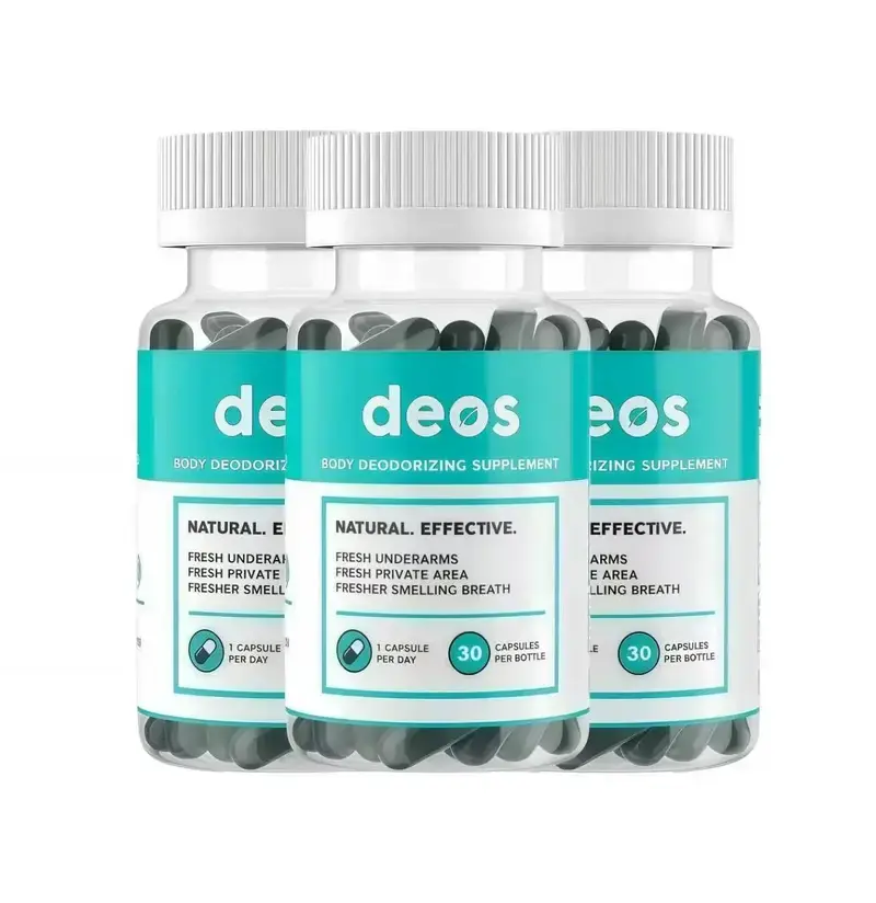 [Flash sale : 1-3 bottles] DEOS Internal Deodorant Supplement – Full Body Deodorizer for Gut Health, Skin Health, Detox & Digestion Support – Natural Odor Control Chlorophyll Pills for Head-to-Toe Freshness | 30 Capsules