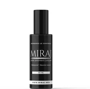 MIRAJ Densifying hair cream densifying cream is designed to camouflage thinning areas and give your scalp the appearance of natural density, without leaving residues or visible traces