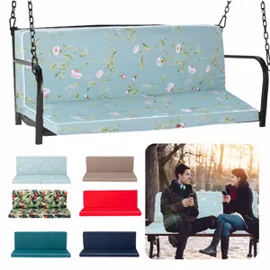 Waterproof Porch Swing Cushion,Dust-proof Patio Sofa&Couch,Outdoor Chair Cushions with Backrest,3.4" Thick Cool-Weather Resistant Bench Cushion for Cozy Relaxation in Patio, Garden or Yard