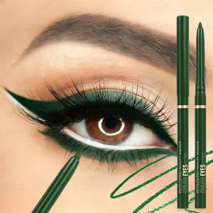 1PC Waterproof, Long-lasting, Non-smudging, Smooth, Convenient and Durable, Highly Pigmented, Green Eyeliner Pencils To Create Charming Christmas Eye Makeup