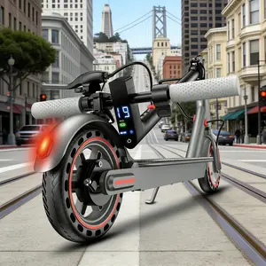 Electric Scooter -19 MPH Max Speed, 8.5''Honeycomb Solid Tires, 350W Motor, 12 Miles Range,Adjustable Speed Foldable Commuter Scooter with Dual Braking System &App Control School Scooters