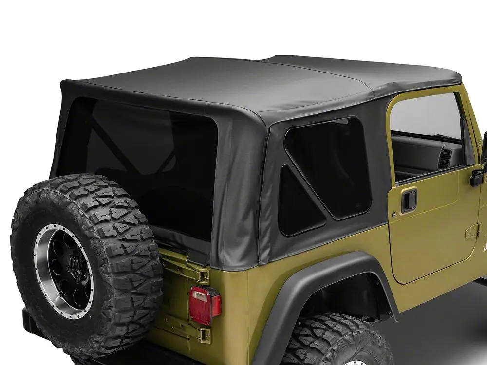 RedRock TruShield Series OE-Style Vinyl-Coated Leak-Proof Factory-Fit Direct Swap Replacement Soft Top for 97-06 Jeep Wrangler TJ (Excluding Unlimited)
