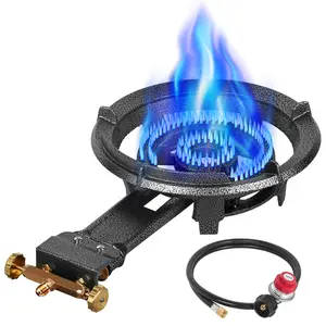 Bestfire 90,000 BTU Propane Single Burner: Portable Outdoor Stove with Adjustable Regulator for High-Heat Cooking backyard picnic cooker perfect seafood boil
