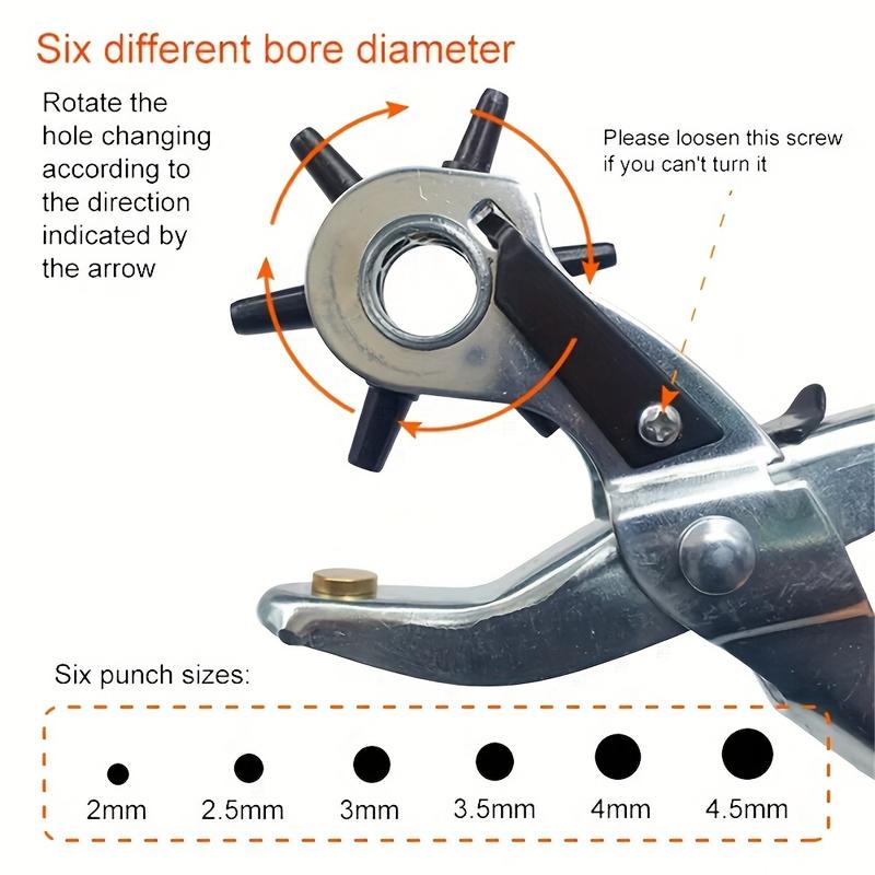 Belt Punch Perforator Eye Punch Rotary Sewing Machine Bag Setter Watch Belt Home Leather Punch Belt Punch Pliers