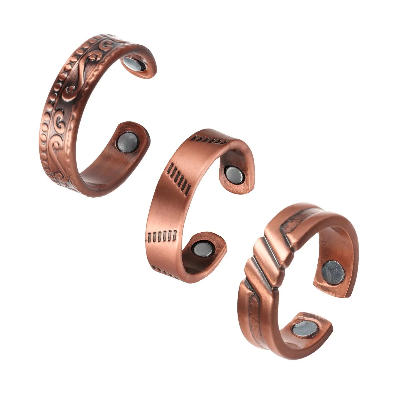 Pure Copper Magnetic Ring, Adjustable Expandable Fashion Costume Jewelry Accessory, Adjustable Expandable Rings